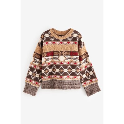 Pull décontractée douce à motif aztèque NEXT
