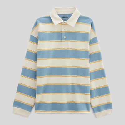 Polo manches longues rayé contenant du coton BIO GOTS MONOPRIX
