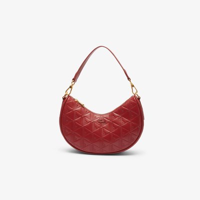 Sac lune Maheki en cuir embossé LACOSTE
