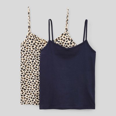 Lot de 2 caracos fines bretelles en coton BIO GOTS MONOPRIX