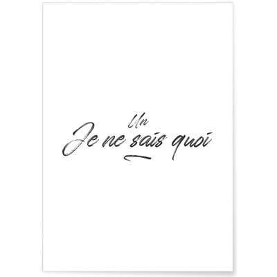Affiche 'Un je ne sais quoi' L'AFFICHERIE