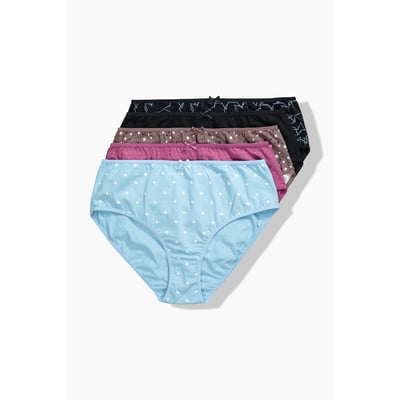 Lot de 5 culottes midi, motifs / couleur unie ULLA POPKEN