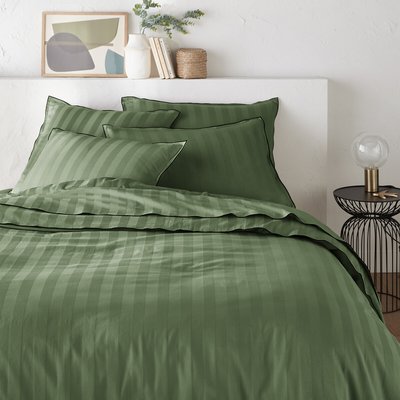 Copripiumone satin di cotone lavato, Victor a righe LA REDOUTE INTERIEURS
