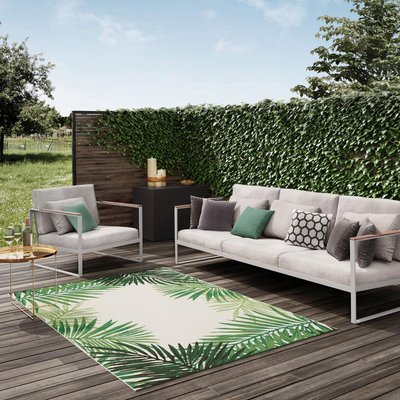 Tapis extérieur tissé kilim rectangle CASADA 17 UN AMOUR DE TAPIS