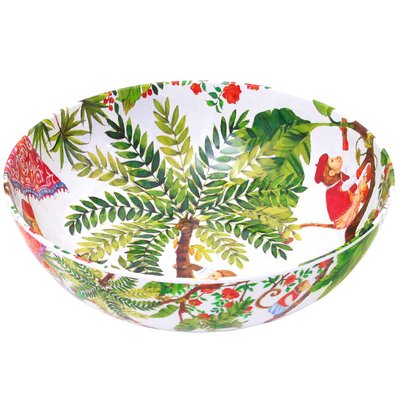Grand saladier mélamine Singes de Bali 31 cm LES JARDINS DE LA COMTESSE