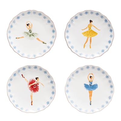 Set 4 assiettes à pain The Nutcracker by Casafina COSTA NOVA