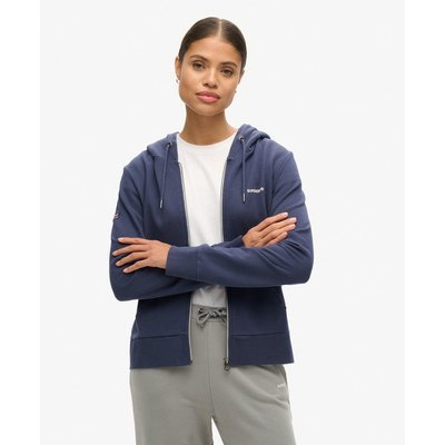 Sweat à capuche zippé uni SUPERDRY