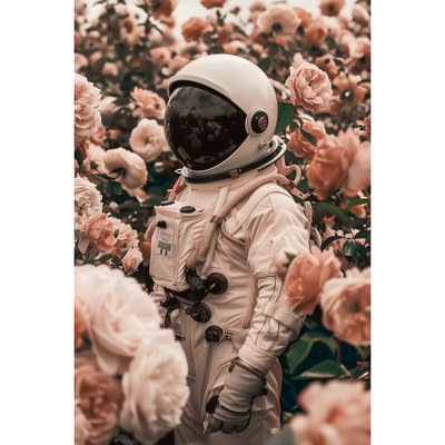 Tableau Mural Astronaute En Fleurs ILLUSION CEANOTHE