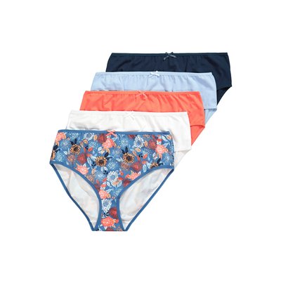 Culottes midi, lot de 5, imprimé fleurs/uni ULLA POPKEN