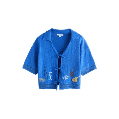 Chemise nouée devant en coton éponge mélangé NEXT