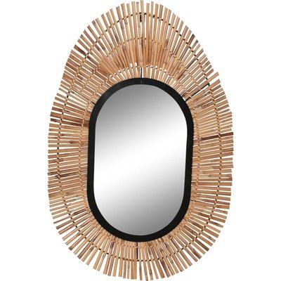 Miroir en rotin et métal, élégance RECOLLECTION