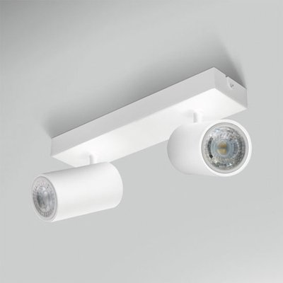 Spot Double Blanc Ampoule Gu10 Orientable Et Inclinable MILLUMINE