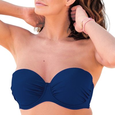 Haut de maillot bandeau coqué à armatures ISLAND HOPPING ROSA FAIA BAIN