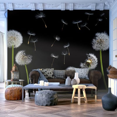 Papier peint intissé panoramique Fleurs Pissenlits au vent EDEN