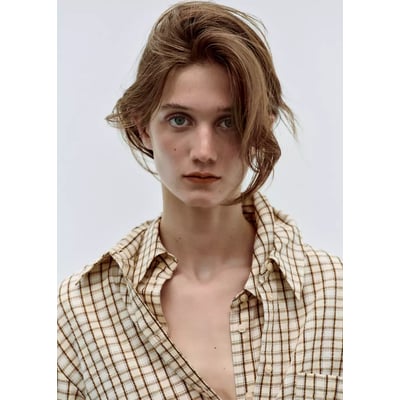 Chemise à carreaux en coton MANGO