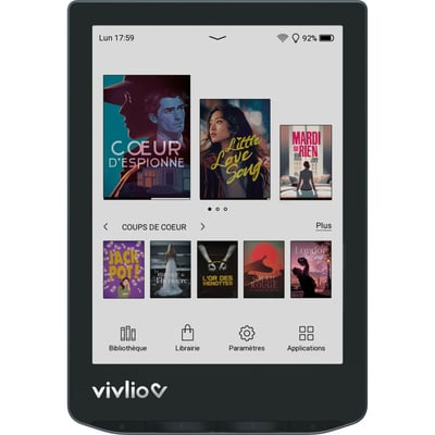 Liseuse eBook LIGHT HD COLOR Bleu acier VIVLIO