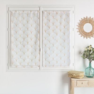 Paire de petits voilages brodés au style art déco HOME MAISON