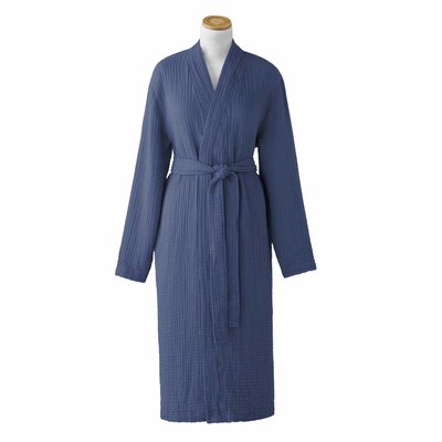 Peignoir uni en gaze de coton, BONHEUR ESSIX