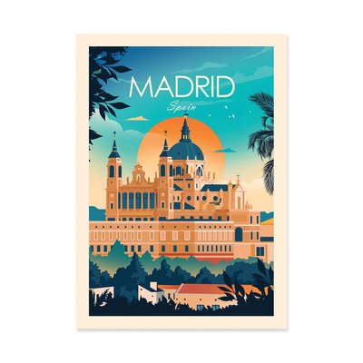 Affiche d’art 50 x 70 cm - Madrid Spain - Studio Inception WALL EDITIONS