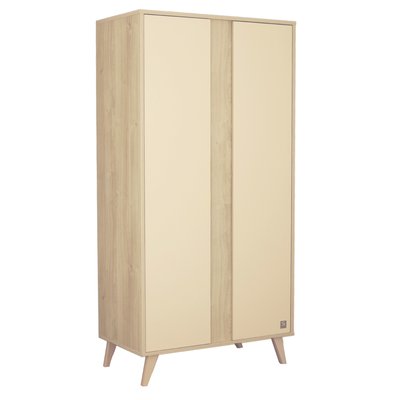 Armoire bébé 2 portes avec pieds bois SAUTHON