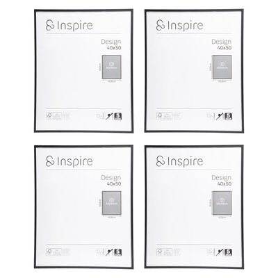 Lot de 4 cadres photo en métal, DESIGN INSPIRE