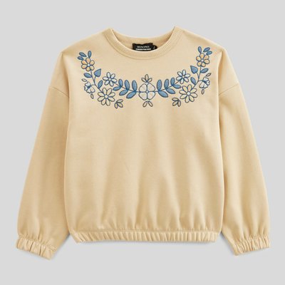 Sweat brodé contenant du coton BIO MONOPRIX