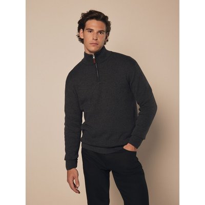 Pull regular haut de gamme à col semi-zippé NEXT