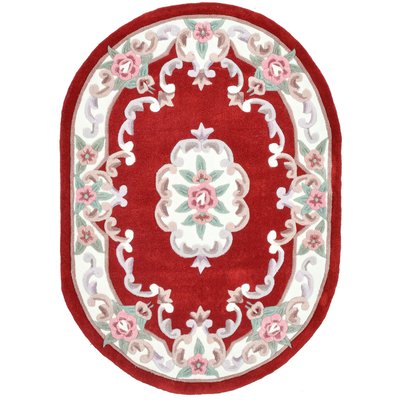Tapis tufté main avec bordure en design Aubusson - Ming THEKO