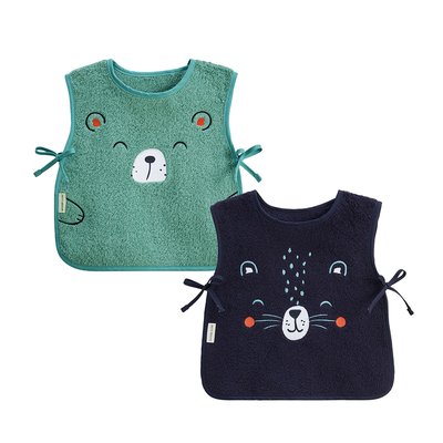 Lot de 2 bavoirs bébé en éponge Cédric PETIT BEGUIN