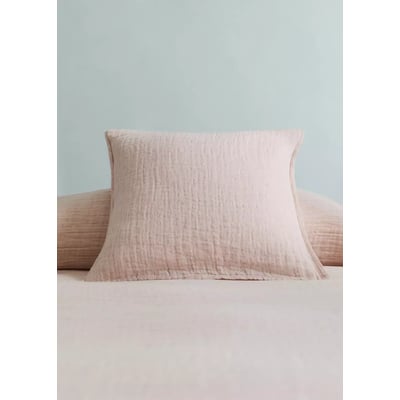 Housse de coussin lit lin coton fils teints 50x50 cm MANGO HOME
