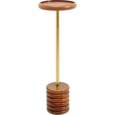 Table d'appoint ronde en manguier et acier, FREDO KARE DESIGN
