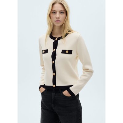 Veste en maille boutons bijoux MANGO