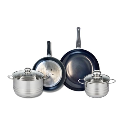 Batterie 2 poêles 24/28cm + 2 faitouts 16/20cm PRIMA BRILLANT ELO