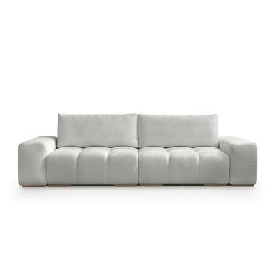 Canapé droit convertible 3 places en tissu texturé, ANAKIN BOBOCHIC