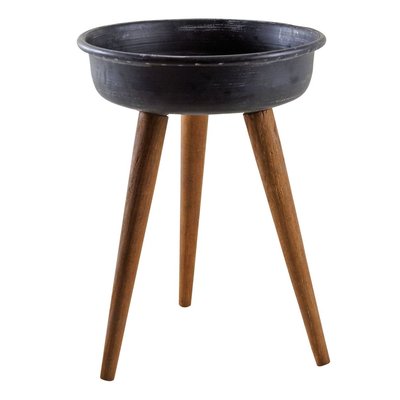 Porte pot en métal et bois AUBRY GASPARD