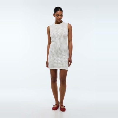 Robe en maille ajourée unie en coton BIO GOTS MONOPRIX