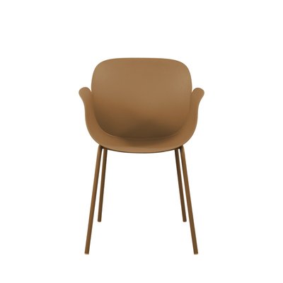 Lot de 4 fauteuils de table intérieur et extérieur en plastique et métal - Acapulco DRAWER