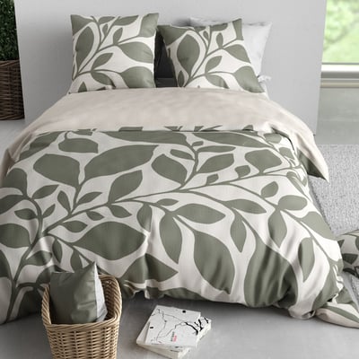 Parure housse de couette en coton imprimée, Nais C DESIGN HOME TEXTILE