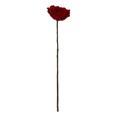 Branche décorative coquelicots rouge et blanc H. 70 cm FEERIC LIGHTS & CHRISTMAS