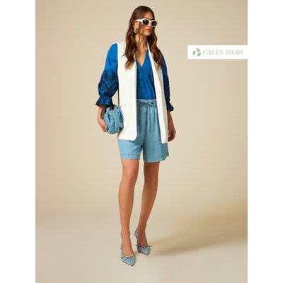 Short en TENCEL fluide effet denim de couleur claire OLTRE