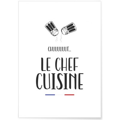 Affiche 'Le chef cuisine' L'AFFICHERIE