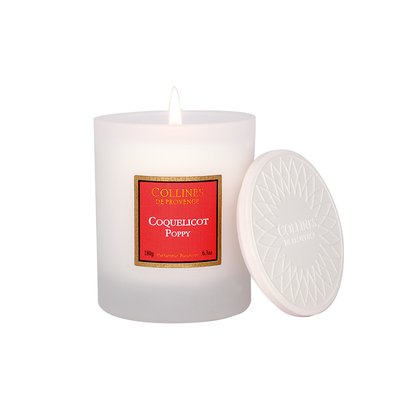 Bougie Parfumée Cire Végétale COQUELICOT COLLINES DE PROVENCE