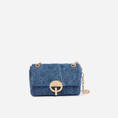 Bolso acolchado con bandolera, de lino MOON NANO VANESSA BRUNO