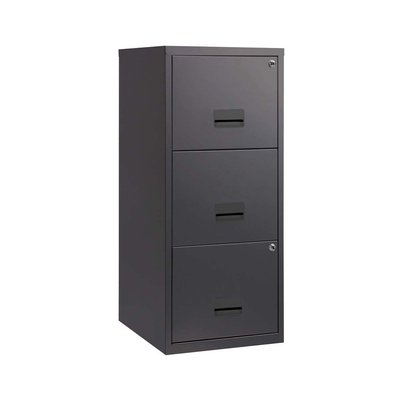 Colonne de rangement en acier 3 grands tiroirs Anthracite PIERRE HENRY