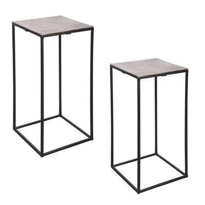 Set de 2 sellettes carrées    38x74 et 30x64 cm TABLE PASSION