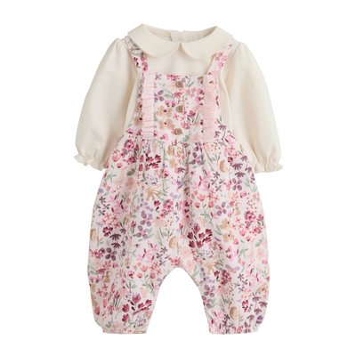 Ensemble bébé avec salopette en velours, 2 p NEXT