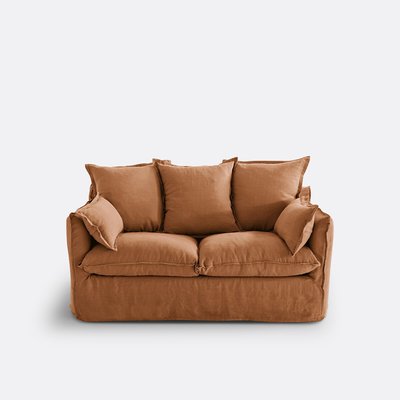 Sofa Odna, gecrashtes Leinen LA REDOUTE INTERIEURS
