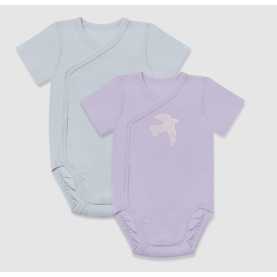 Lot de 2 bodies croisés manches courtes DIM BABY