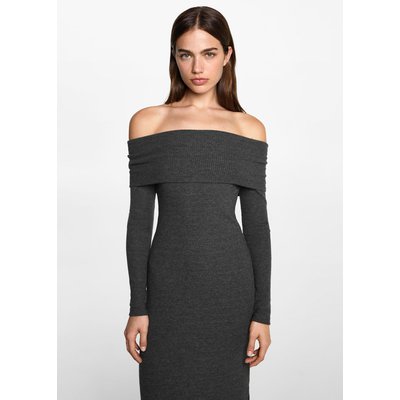Robe manche longue epaule dénudée on sale