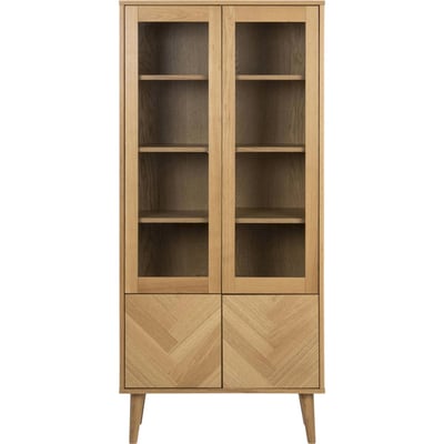 Vitrine 2 portes motif chevron LOPEZER RECOLLECTION